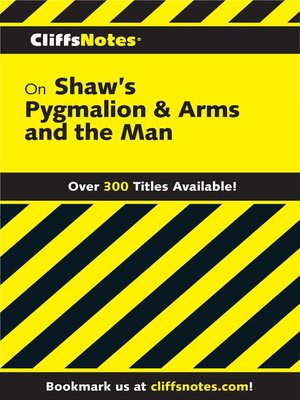cover image of CliffsNotes on Shaw's Pygmalion & Arms and the Man